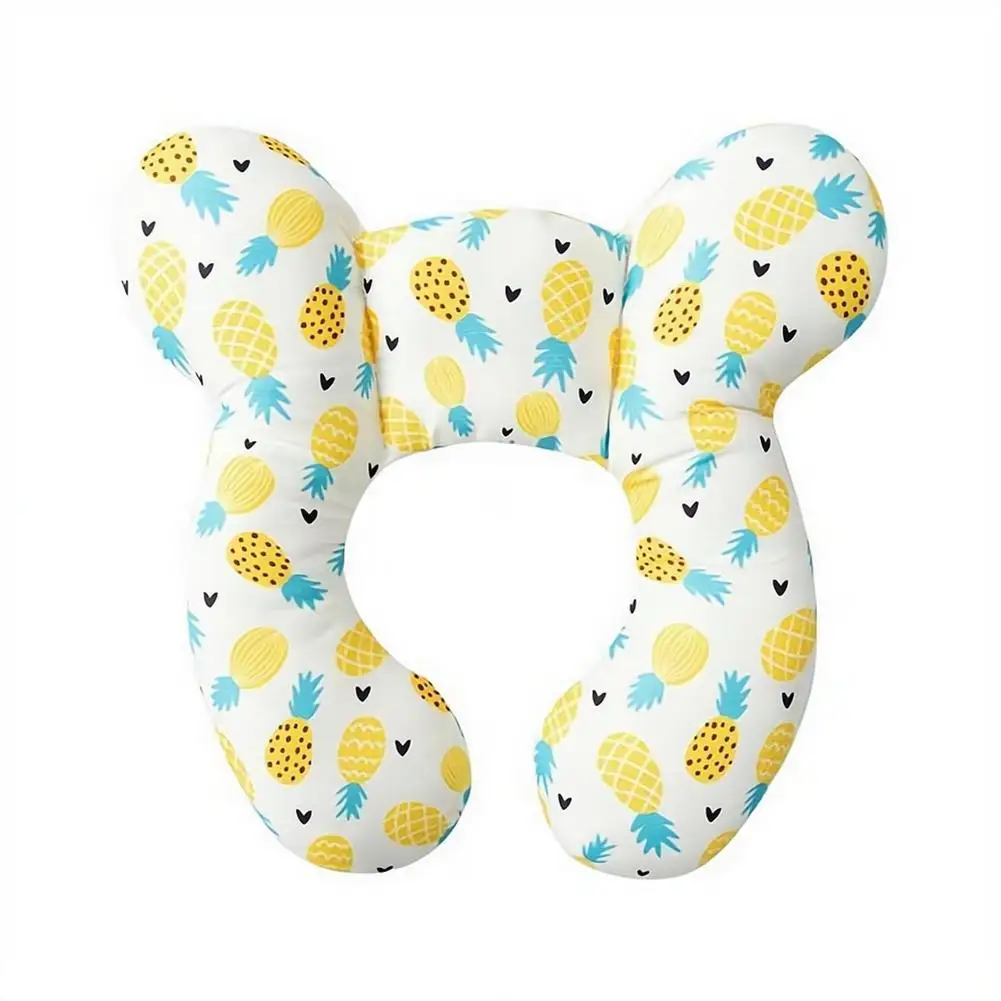 1 Stück U-förmiges Kinderwagenkissen für Kopf- und Nackenstützung, weiches, atmungsaktives Kissen für Autositz, Kinderwagen und Reiseschlaf. – Detail 3