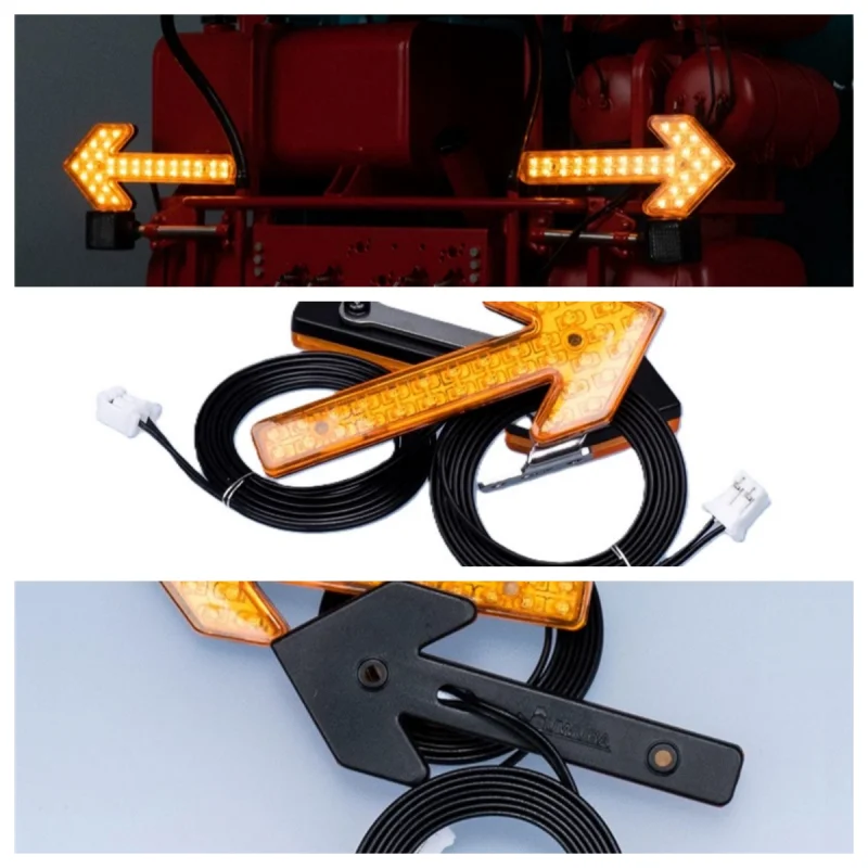 

RC LED Arrow Light Warning Light JTS-011 Double Flash For Tamiya 1/14 RC Tipper Truck Tractor Truck 770S Arocs TGX Hobby DIY