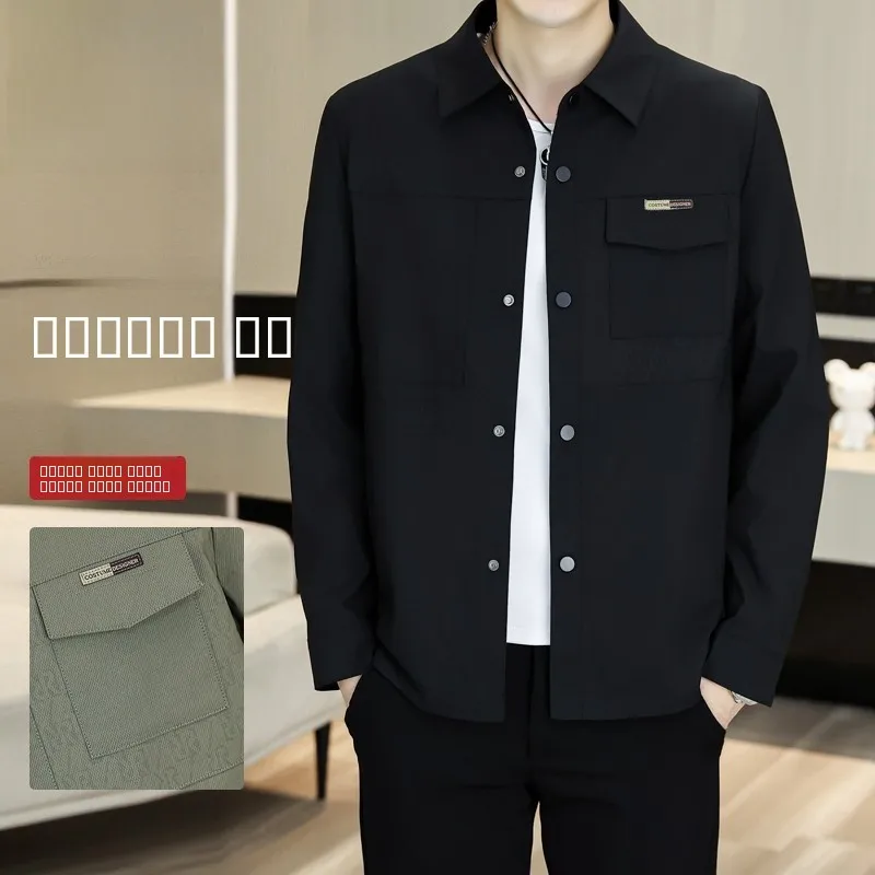 

Pierre Cardin Men's Faion Thiened Cotton Jaet Casual Collar Busin Casual Outerwear Autumn Winter New Sle Upper App...