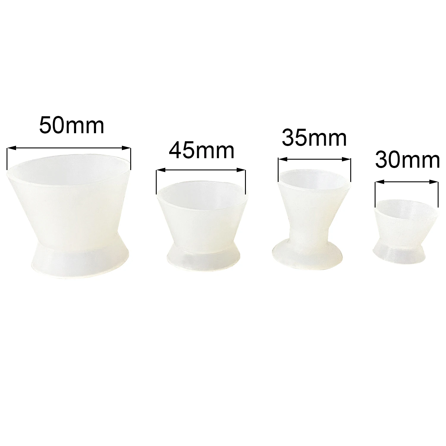 WELL CK 4pcs Dental Materials Silicone Mixing Bowl Use Dappen Dishes Teeth Whitening laboratory Tools Odontologia Dentistry