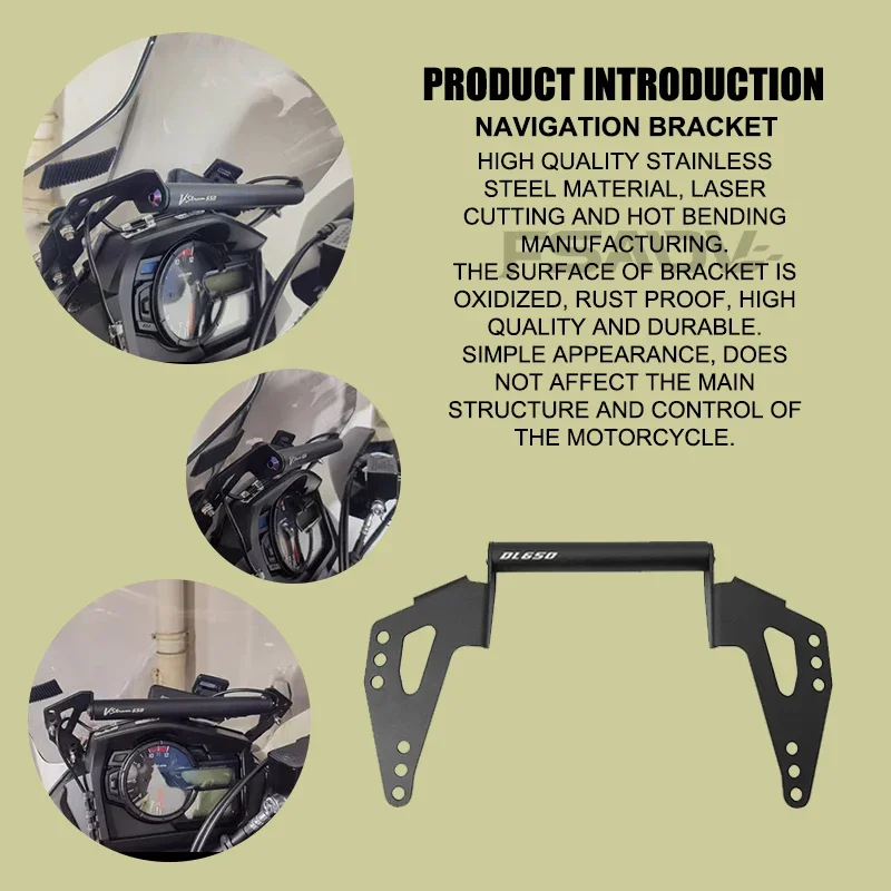 2023 For SUZUKI DL650 Vstrom 650 XT 650XT V-strom DL 650 Motorcycle Accessories Phone Holder Stand GPS Navigation Plate Bracket