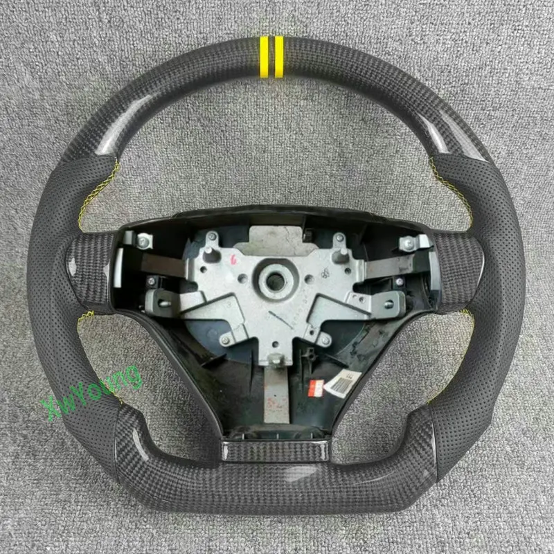 For Hyundai Coupe Tiburon / Tuscany Elisa Customize 100% Real Carbon Fiber Steering Wheel With Leather