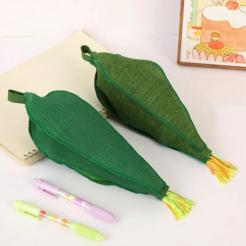 

Durable Corn Shape Pen Bag Large Capacity Multifunctional Pencil Case Stationery Bag Students