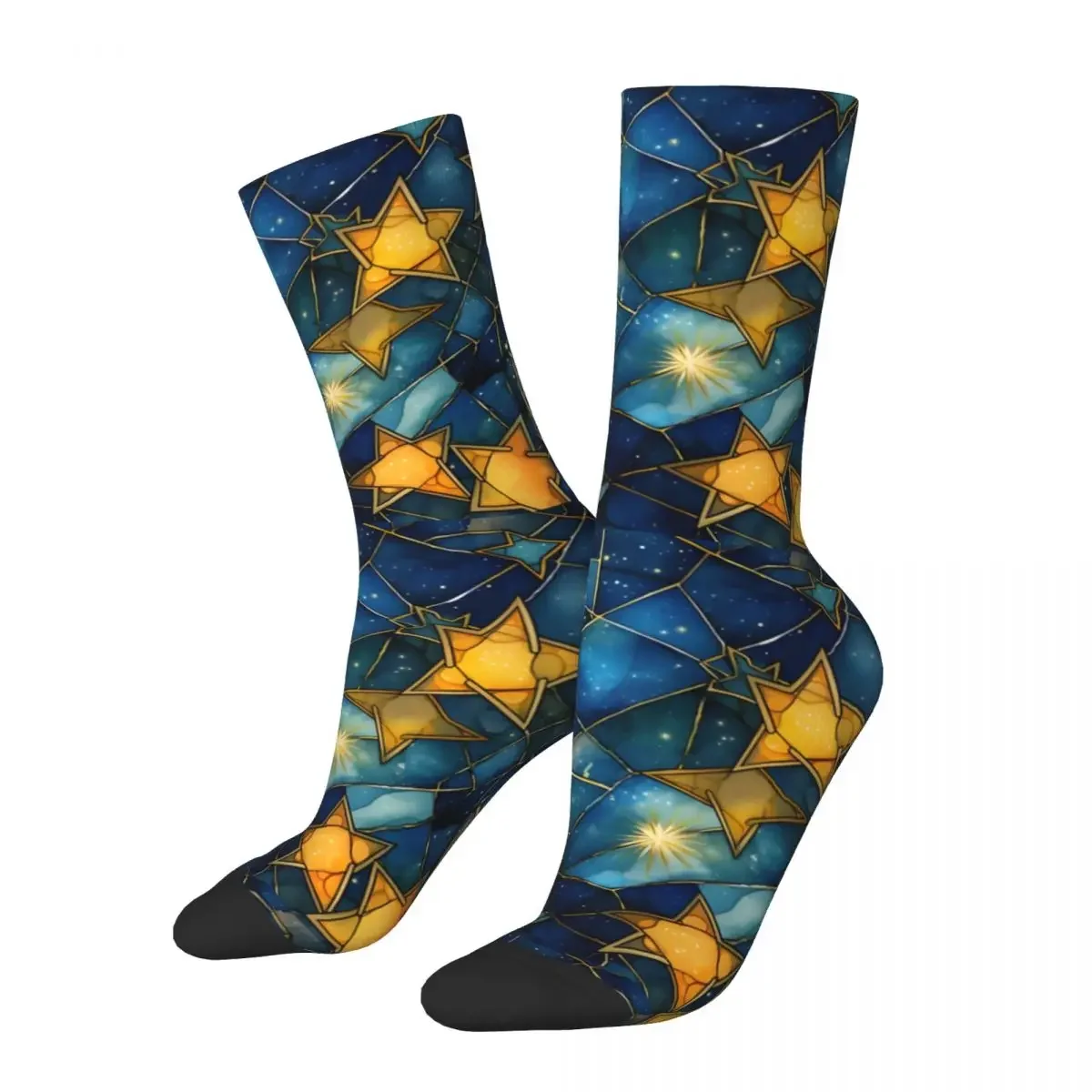 Hip Hop Vintage Tiny Spot Crazy Men's compression Socks Unisex Celestial Dreams Street Style Pattern Printed Funny Crew Sock