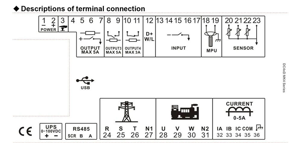 MeBay DC40D/42D MK3 Generatorsteuerung für Diesel-Aggregat Start-Stopp-Parameter Überwachung Aggregat-Teile – Detail 27
