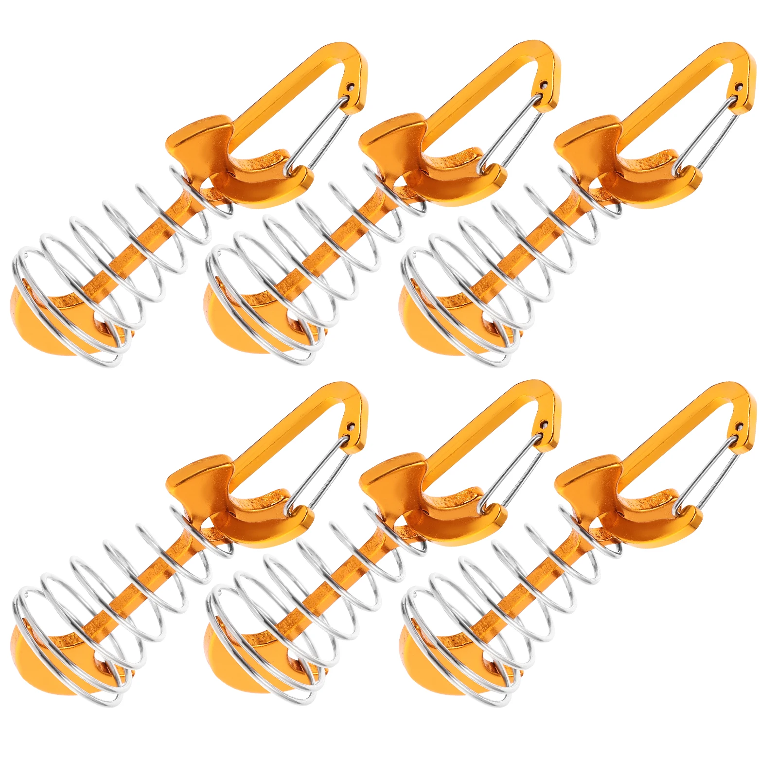 

6 set Fish Bone Ground Stakes Aluminium Alloy Tent Pegs Camping Fixing Buckle Wind Rope Anchor Deck Conditions for Tents