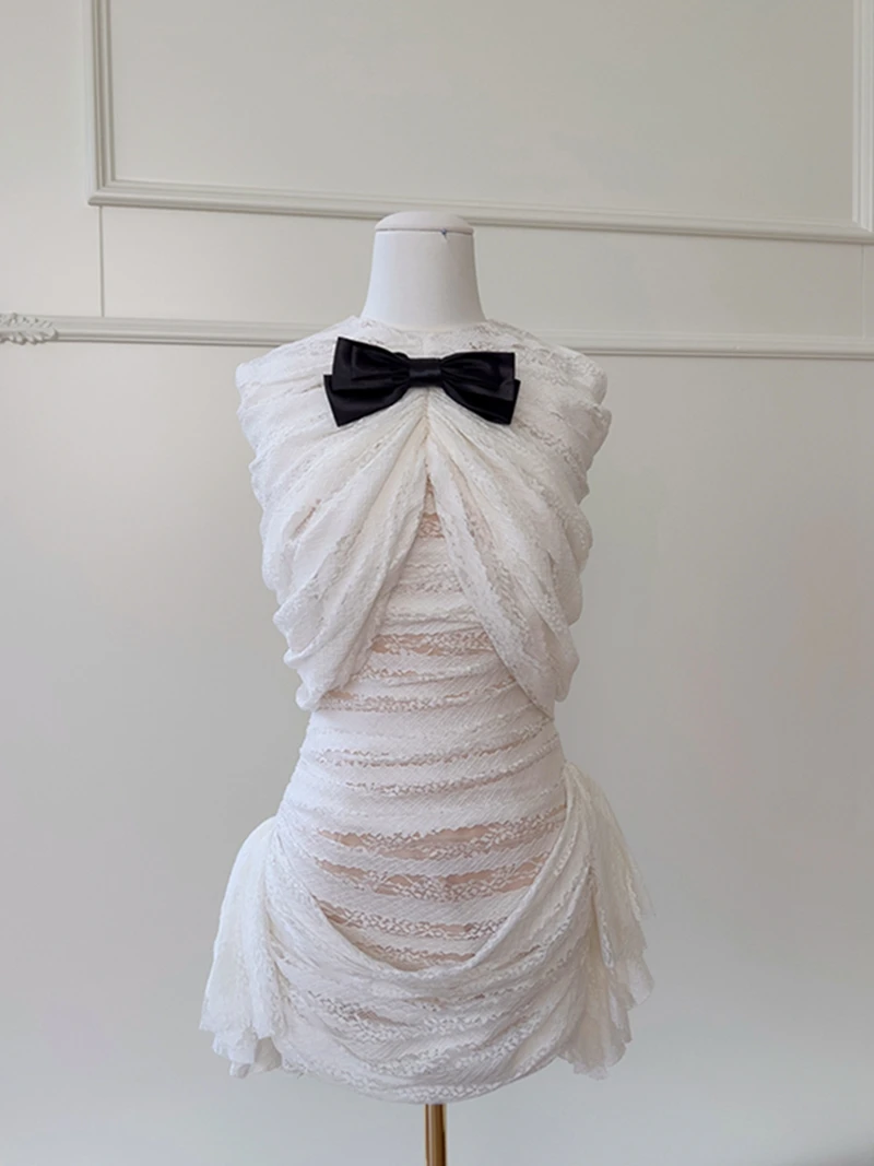 

Ele Lace Knot Splice One oulder Bridesmaid Dr Pure Desire Bodycon ort Skirt High Waist Sweet Sle for W...