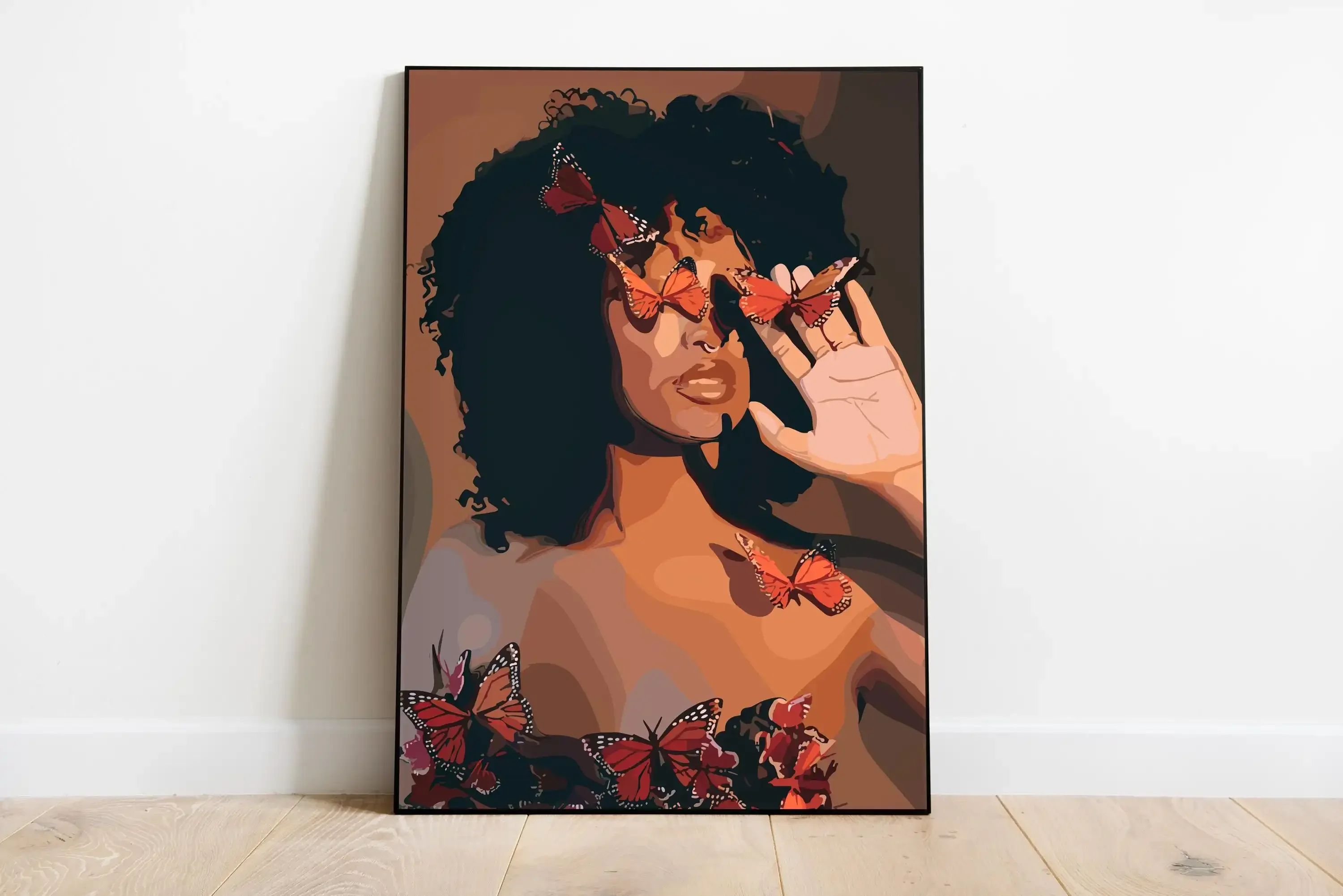فتاة سوداء عصرية المرأة مسمار المشارك طباعة صور فنية للجدران قماش اللوحة غرفة المعيشة غرفة نوم ديكور المنزل هدية بدون إطار #4