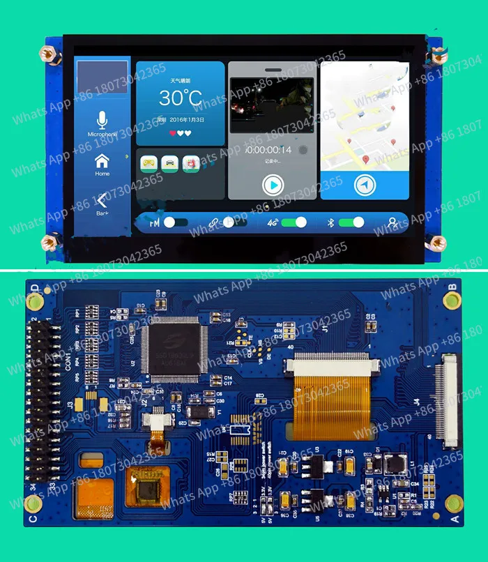 

4.3 inch 65K 40P/34P TFT LCD Capacitive Touch Screen with PCB Board ST7257 16Bit MCU Interface 480(RGB)*272 GT9147 I2C Interface