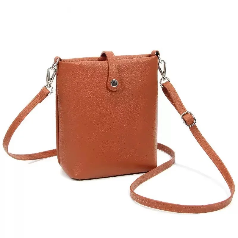 

Real Leather Women Handbag,Soft Leather Small bucket bags,Shoulder Crossbody Bag,New Summer Travel Purse,Lady Day Phone Bags