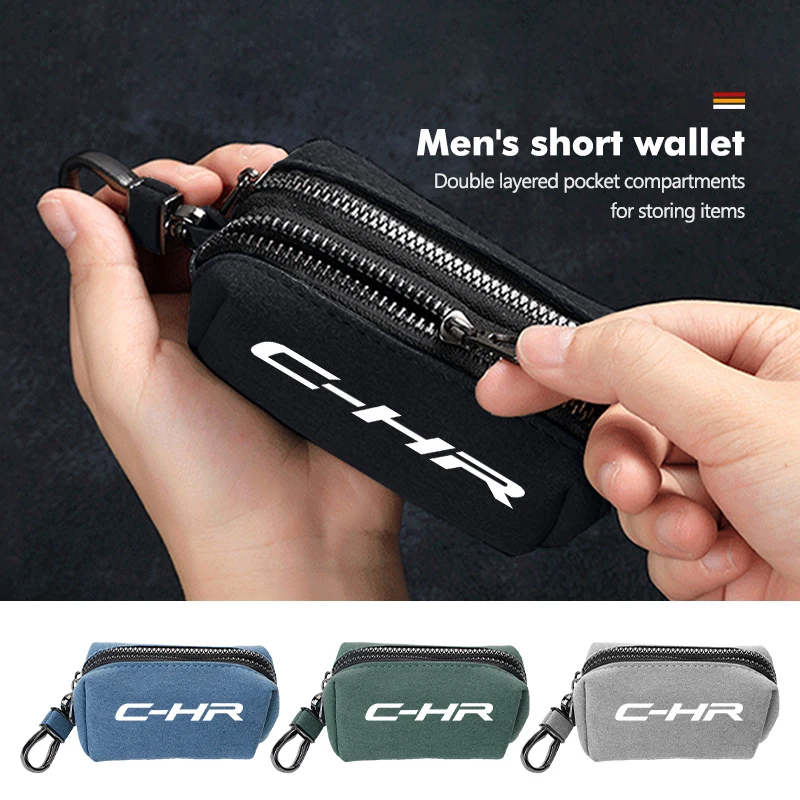 Автомобильный портативный короткий кошелек для кредитных карт, кошелек на молнии для монет для Toyota Sienna 4Runner Verso Fortuner Venza Highlander Aqua