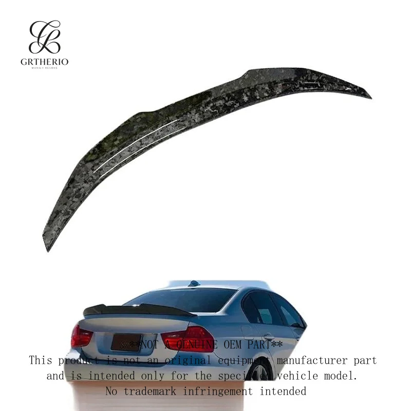 Suitable for BMW 3 Series E90 PSM model carbon fiber forged pattern , fixed wind wing, rear , small spoiler view 3