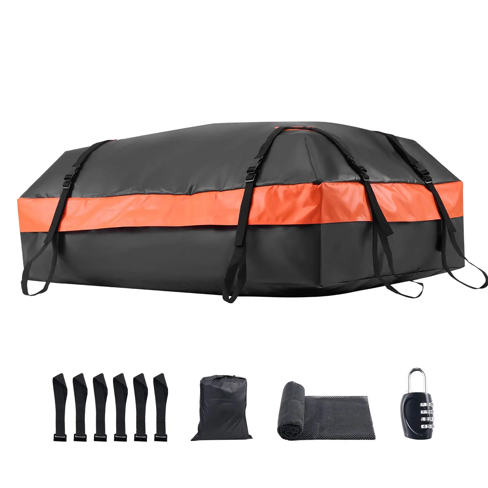 

Vehicle Top Storage Bag, 21 Cubic Feet Auto Roof Load Carrier, Fully Water-Resistant 840D PVC Roof Travel Bag
