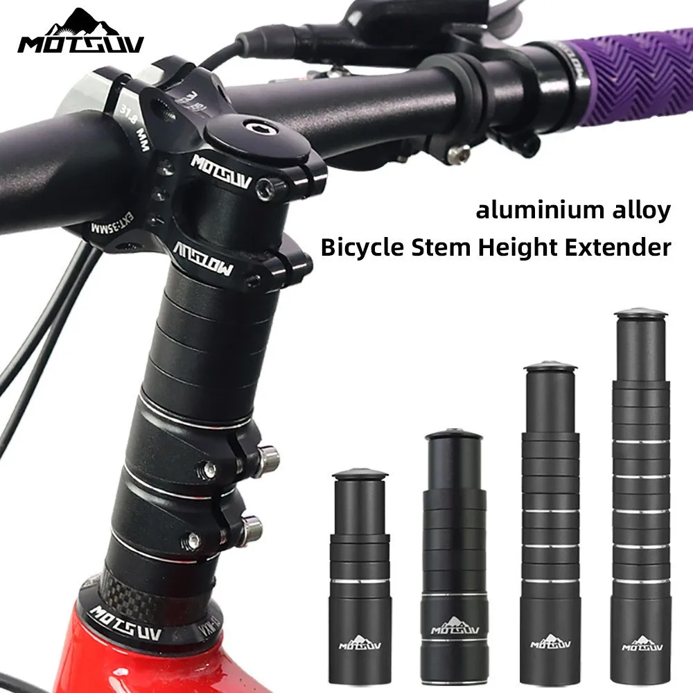 Mountain Bike Handlebar Riser Stem Extender - Universal Aluminum Alloy Head Tube Lifter for Height Adjustment