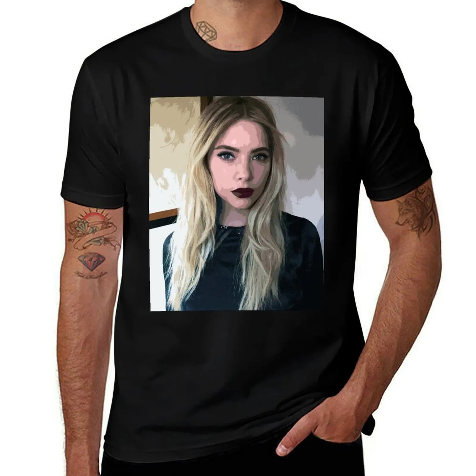 Футболка Ashley Benson - Benzo, классическая хлопковая футболка с круглым вырезом