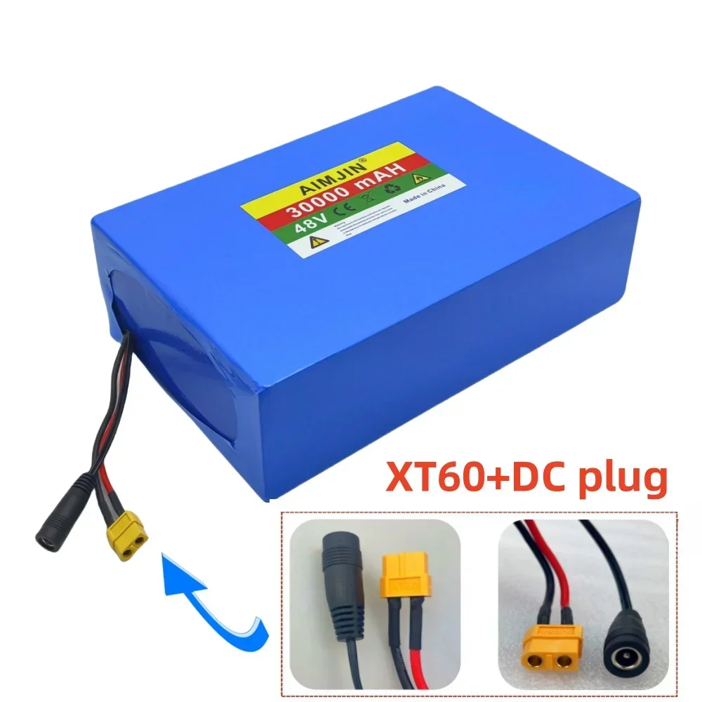 48V 30Ah High Capacity Lithium Battery Pack for Citycoco Motorized Scooter with 50A BMS 30000mAh 2000W 13S8P Configuration
