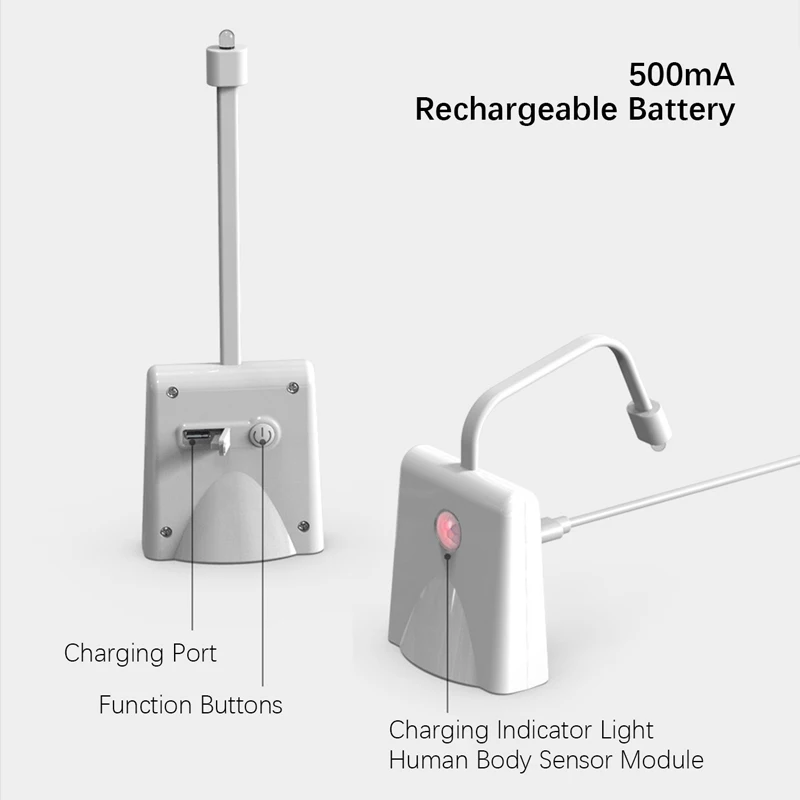 Toilet-nachtverlichting, projectielamp, bewegingsgeactiveerd LED-licht, 10 kleuren veranderen, waterdicht verlicht nachtlampje voor badkamer