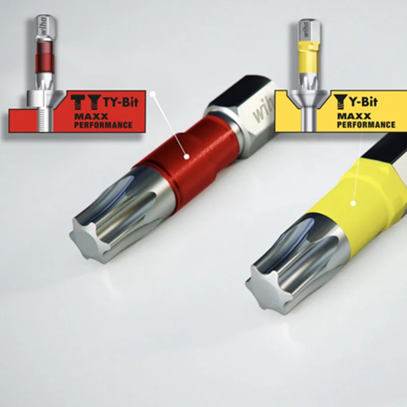 Wiha 42119 TY Electric Screwdriver Bits 49mm 5Pcs Phillips PH2 120x Greater Lifespan High Qualiity