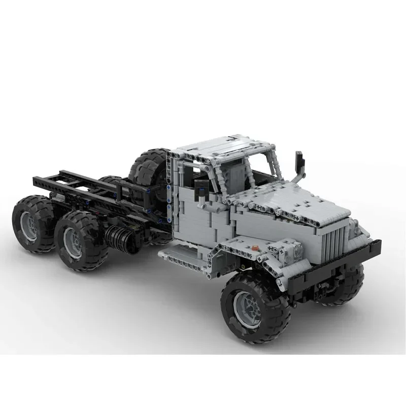 MOC- 126303   Транспортный военный грузовик KrAZ-255, строительные блоки, модель 1513, детали для мальчиков и детей, строительные блоки на день рождения, игрушки, подарки