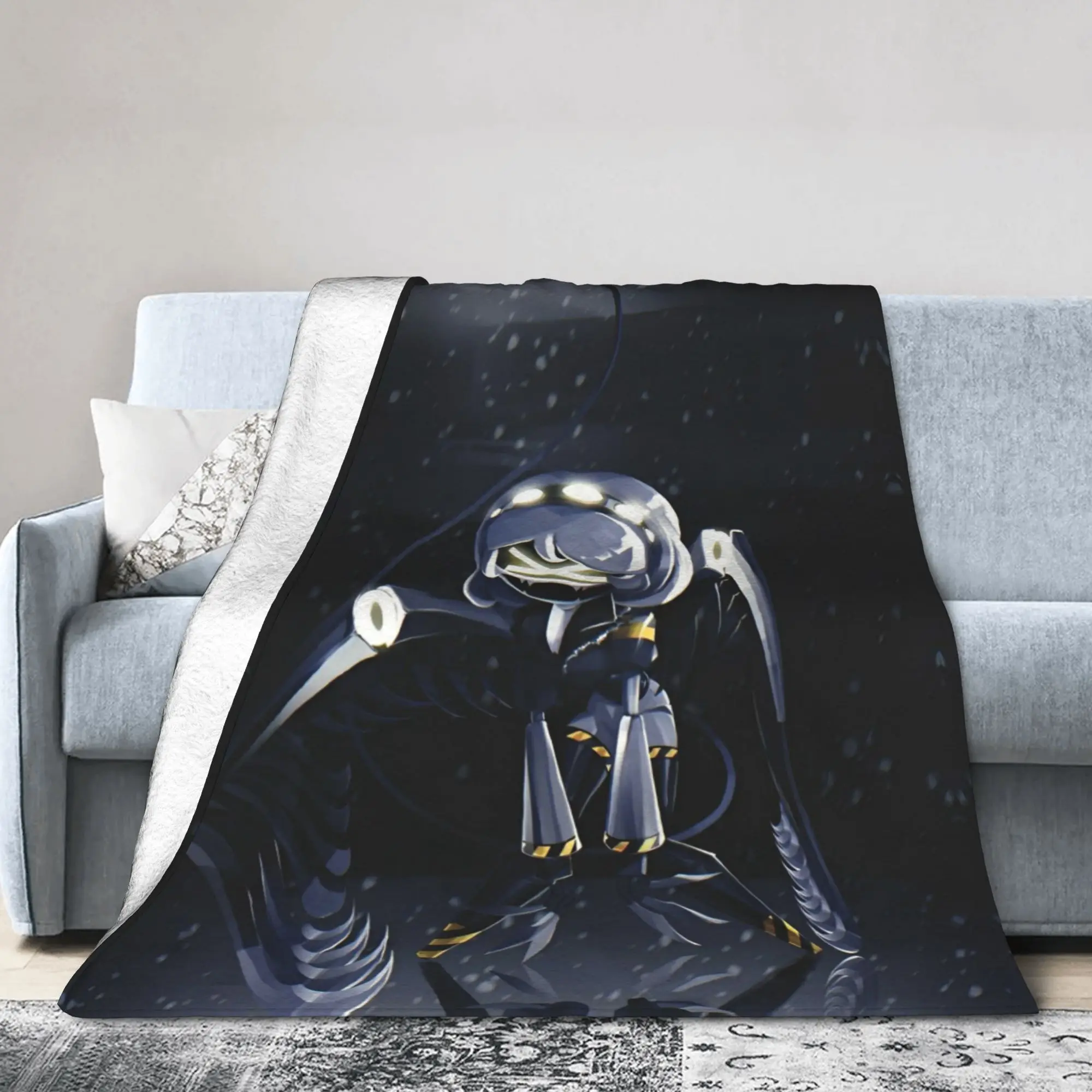 Murders Drones Fleece Throw Blanket Black Comedy Science Fiction Blanket for Home Outdoor Ultra-Soft Bedding Throws,