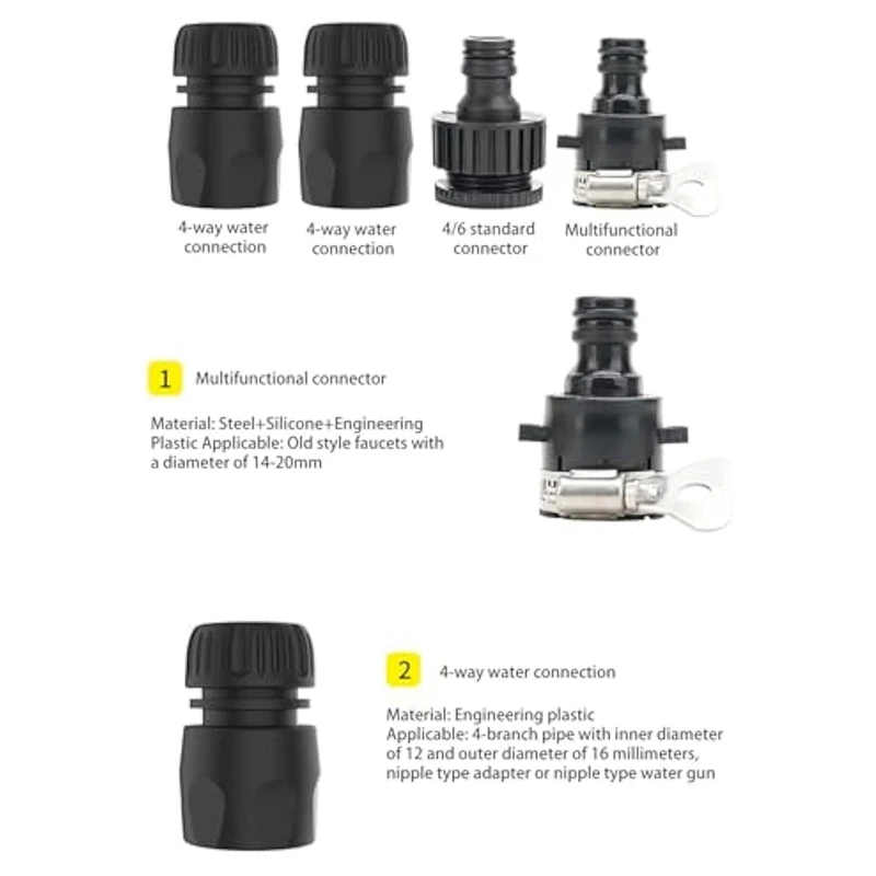 مجموعة أدوات منزلية لغسيل السيارات، فوهة أثرية منزلية ذات ضغط عالي، أدوات بستنة متينة