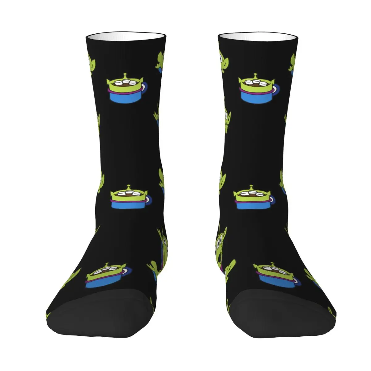 Toys Storys Calcetines alienígenas Medias divertidas Calcetines antideslizantes de otoño para hombres Calcetines medianos de diseño suave para exteriores