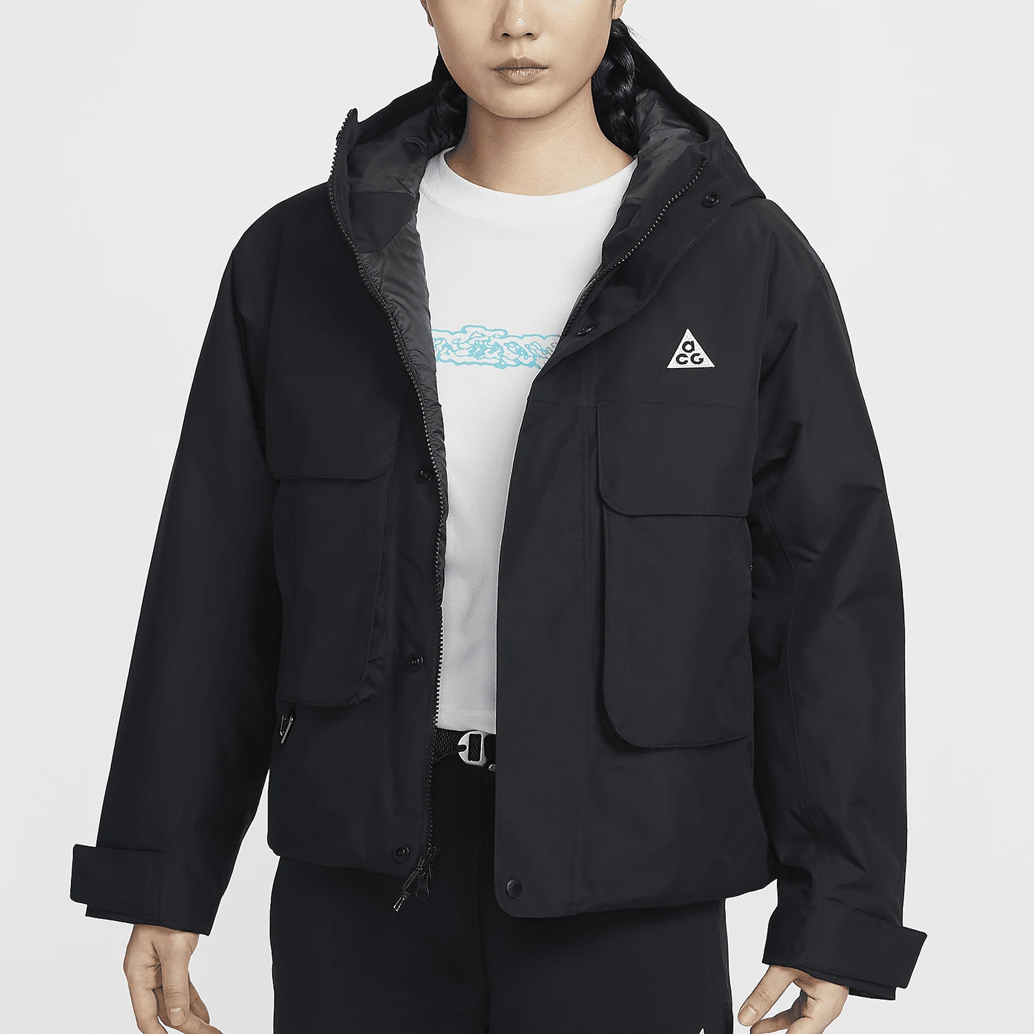 

Оригинальная женская ветрозащитная спортивная тканая куртка Nike FV7328-010