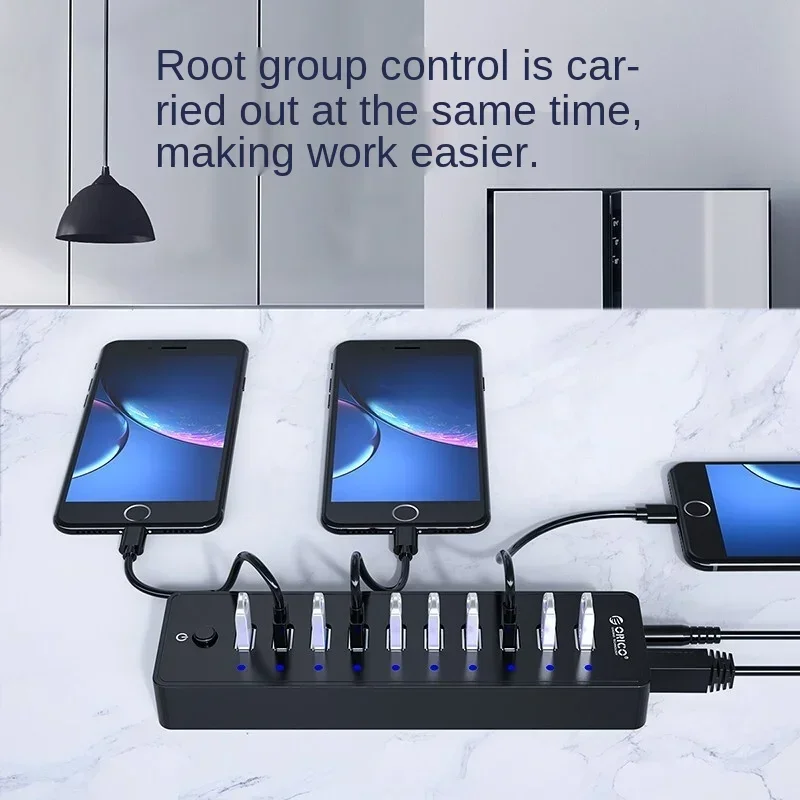 

Внешний разветвитель USB 3.0, высокоскоростные аксессуары для ПК для ноутбуков MacBook с адаптером питания 36 Вт