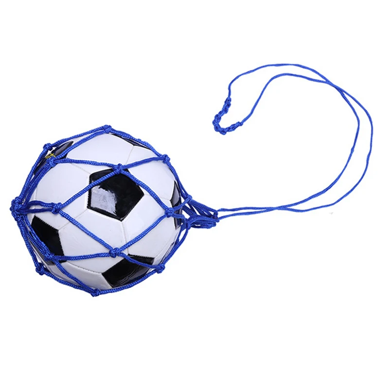 Youth Football Self Trainer Kick Net Pocket Professional Outdoor Sport Nylon Net Basketball Bag Solid Mesh Soccer Ball Carry Bag