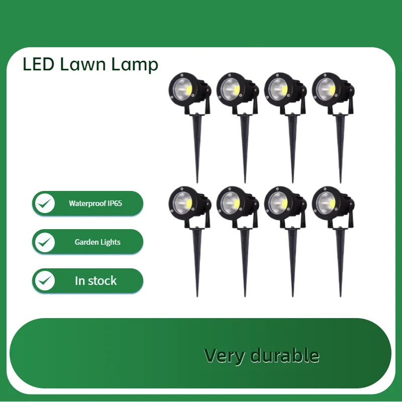 

Warm White LED Landscape Spike Lights 7W/10W/12W Christmas Home Garden Decorations IP65 Waterproof Lawn Spotlights for Path