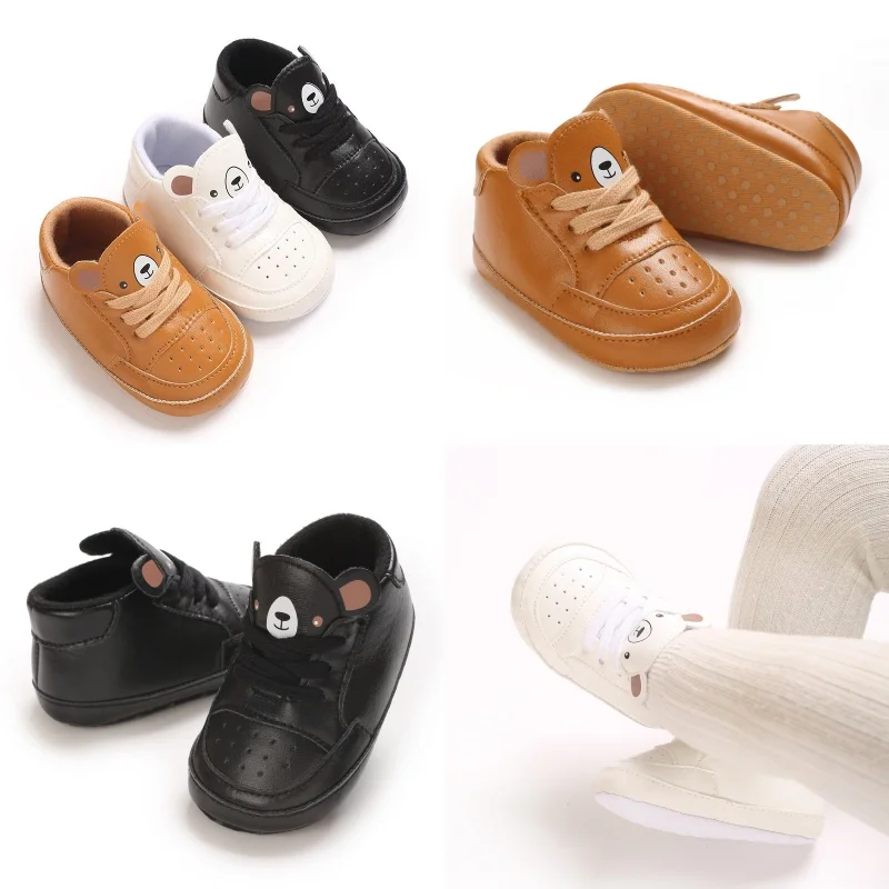 

Cute Cartoon Baby Shoes For Spring And Autumn 0-18M Newborn Boys And Girls Anti Slip Walking Shoes Soft Soled Sports Shoes