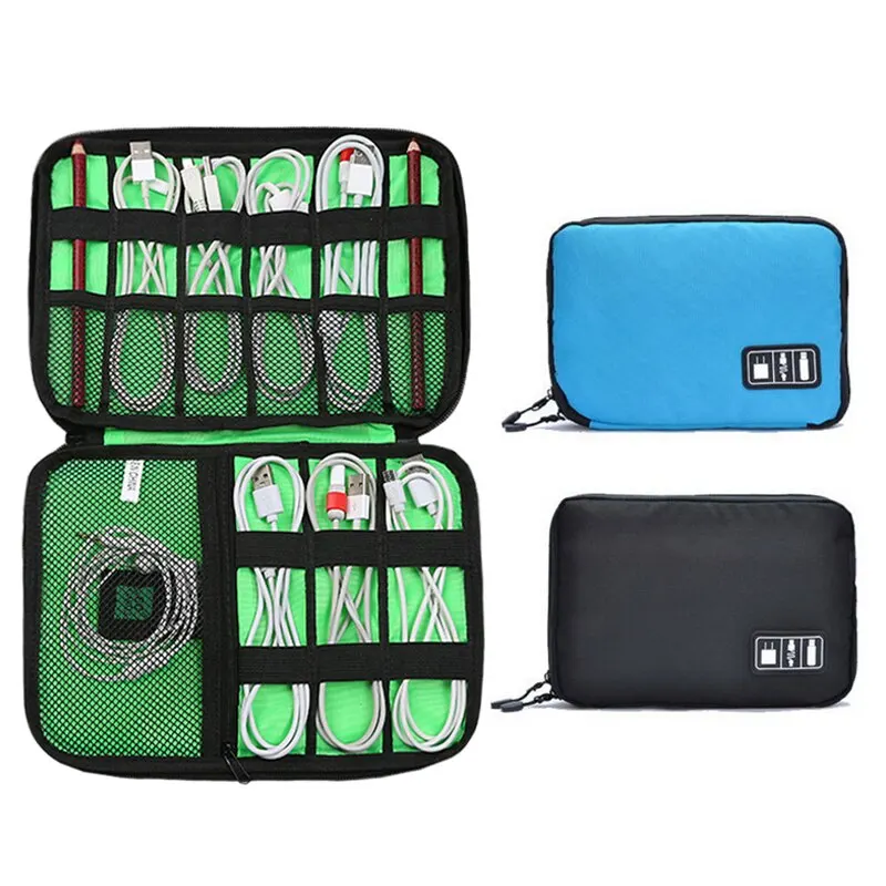 USB Cable Storage Bag Multifunctional Travel Portable Data Line Phone Charger Electronic Accessories Organizer