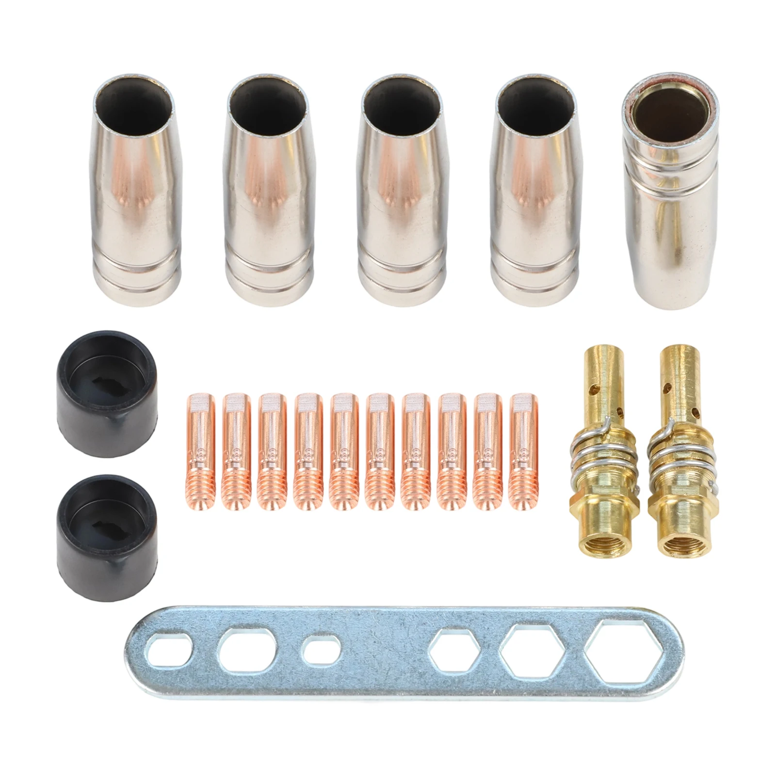 20-個の溶接アクセサリーキットバーナー部品-mig-mag-アクセサリー銅溶接ツールさまざまなバーナーに対応した簡単な保管