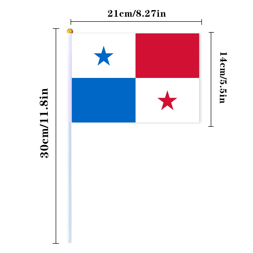 CYPOMELO Flag   Panama national flag 14 * 21cm Panama national small holding waving flag indoor and outdoor home decoration