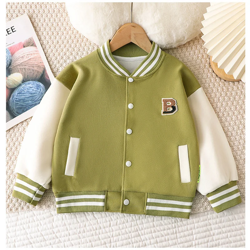 New Baseball Jackets Spring Autumn Baby Girls Boys Clothes Children Cotton Coats Teen Sports Costume Kids Sportswear Outerwear