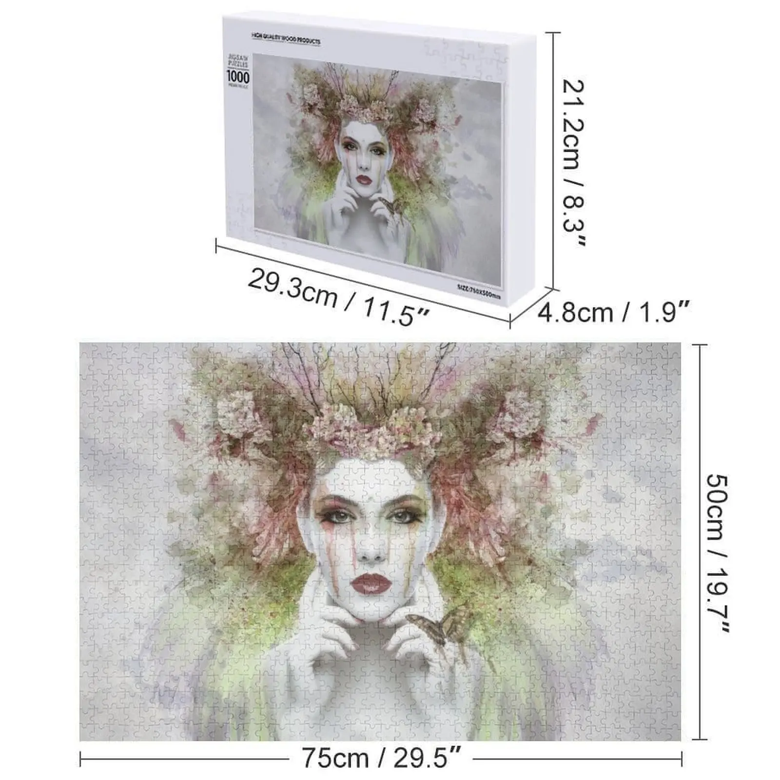 صورة وجه امرأة بانوراما اللغز هدايا مخصصة للتخصيص لغز هدية الطفل