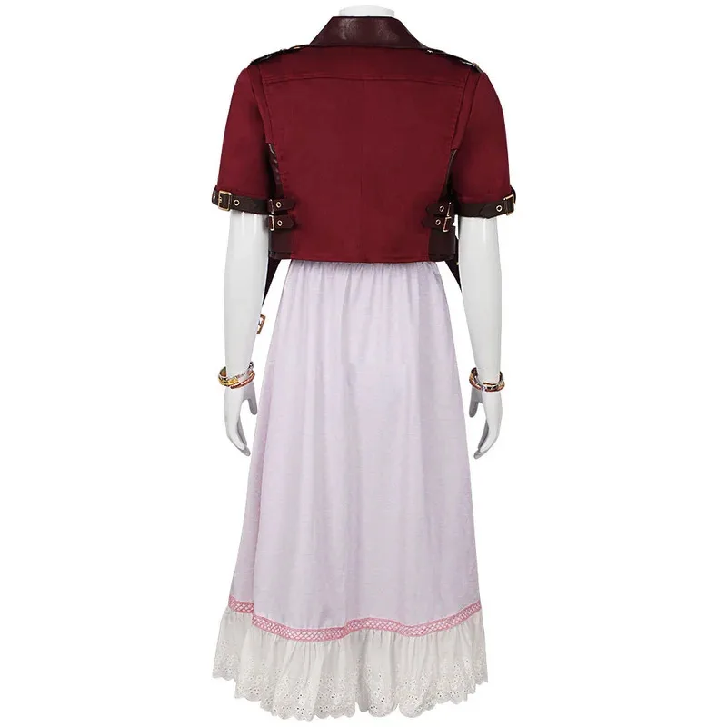 25COSGame فاينل فانتسي ايريس أزياء تنكرية بأكمام قصيرة فستان علوي للهالوين ملابس تنكرية لحفلات الكرنفال للنساء