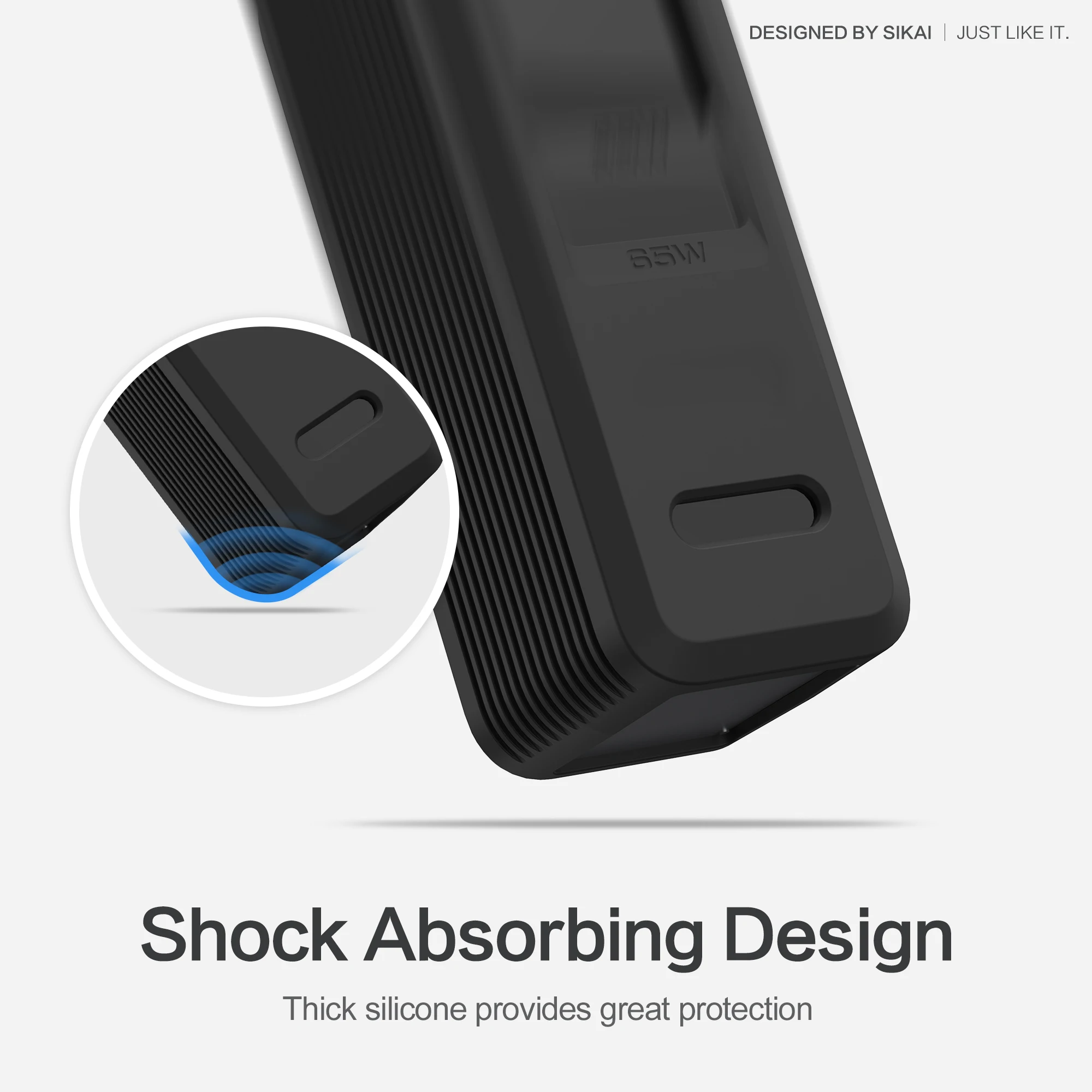 실리콘 보호 커버 실리콘 케이스 여행용 케이스 Anker Prime 9600mAh 65W 보조베터리 용 충격 방지 안티 드롭 쉘