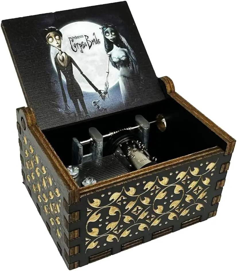 Corpse Wooden Music Box, Antique Engraved, Birthday Gift/Valentine's Day Gift/Mother's Day/Fathers Day/Children's Presents