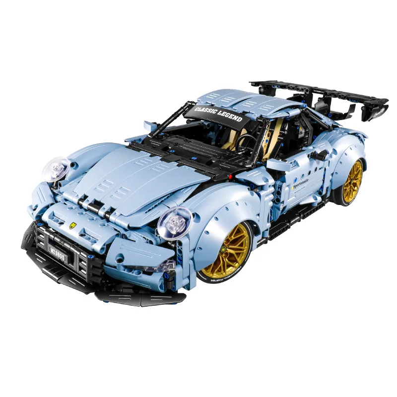 New MOC Super SportsCar Scale 1:10 Mode Set 2258pcs Building Blocks Bricks Educational Toy Birthday Gifts For Kids