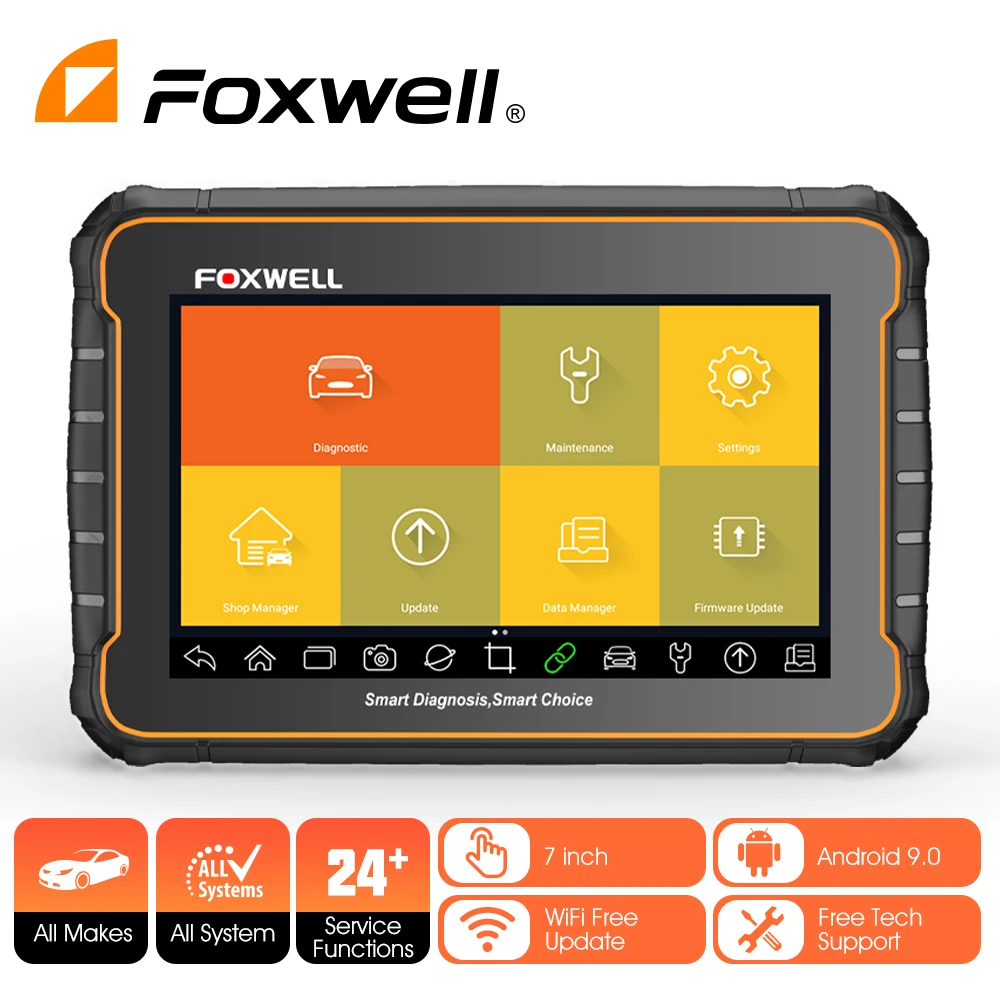 

FOXWELL GT60 OBD2 Bluetooth Automotivo Scanner All System 24 Reset Bidirectional Control Professional OBD 2 Car Diagnostic Tools