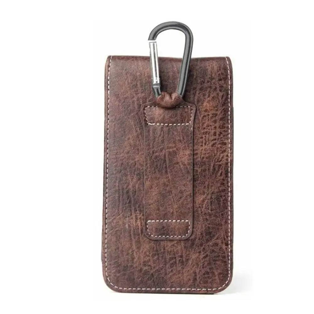 Suporte para celular para caminhada, bolsa para cintura, estojo de couro, bolsa para cinto masculino, bolsa para celular