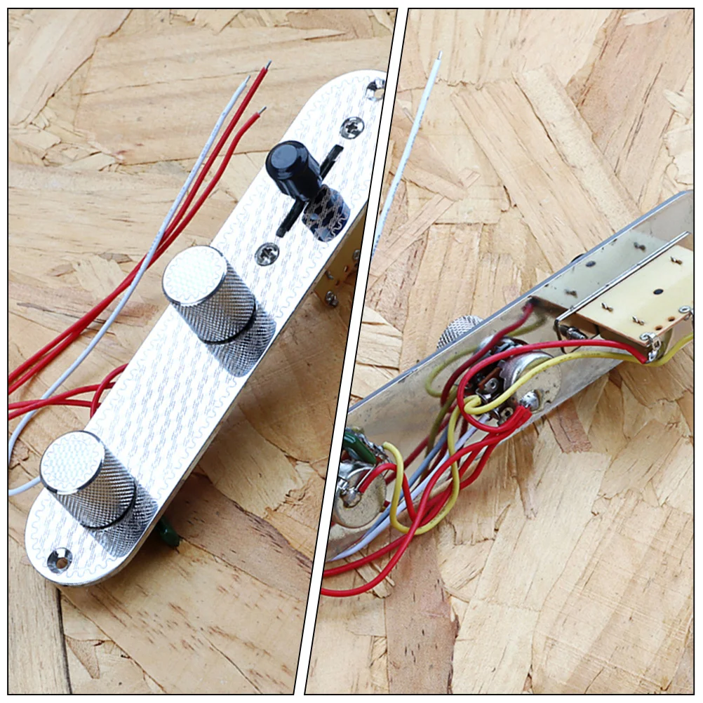 

Guitar Wiring Harness Loaded Metal Control Plate 3-Way Switch Pickup Replacement Accessory for Guitar Parts