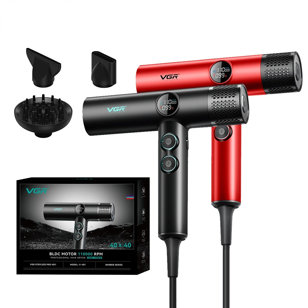 VGR secador de cabelo secador cabelo profissional prancha de cabelo Secador de cabelo Profissional