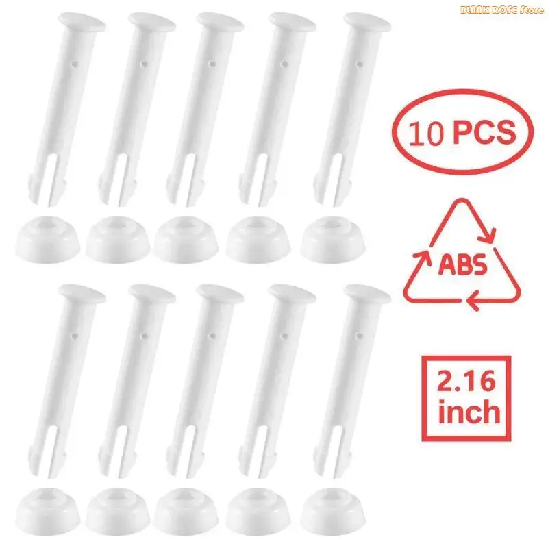 K1AE 10 Packs Plastic Pool Joint Pins & Rubber Pool Seals  Metal Round Rectangular Frame Pool Replacement Parts Easy Pull Out