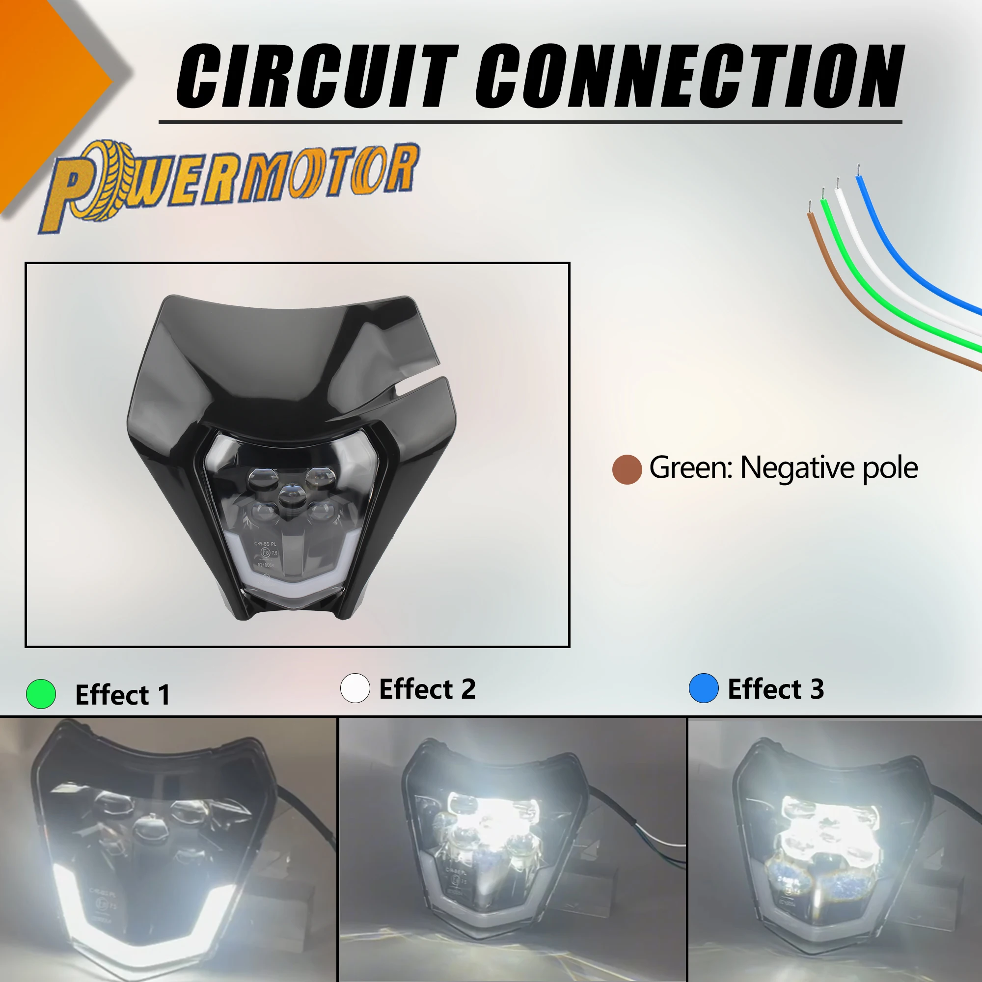 

For KTM Motorcycle LED Headlight Adjustable Beam Super Bright Headlamp Night Riding Universal Motocross Accessories Fairing