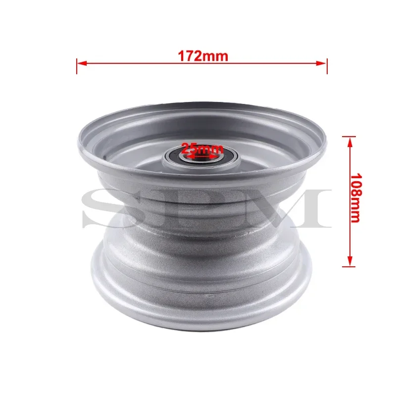 6 inch Alloy Wheel Hub With 25MM Bearing For Trolley Go kart Golf Cart Lawn Mower Elderly Scooter 13x5.00-6 15x6.00-6