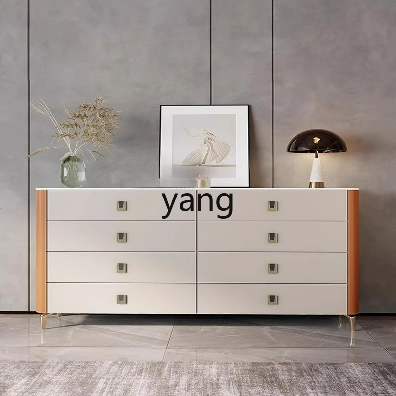 

LTT high-footed dining side cabinet modern living room tea cabinet bedroom bedside solid wood storage chest