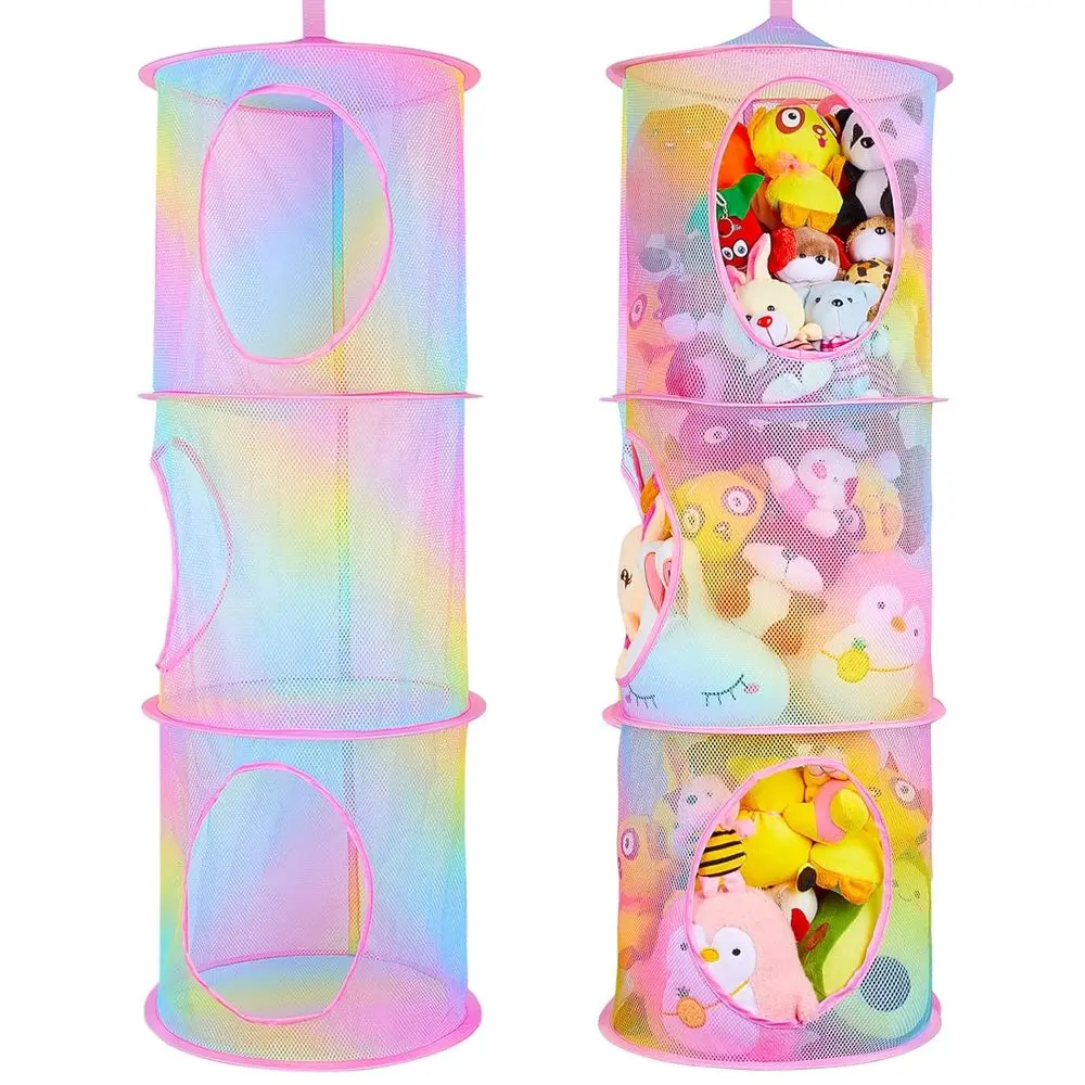 Stued Animals Net or Hammock, 2 Pcs Stued Animals Storage Toy Net Hammock or Plushies Storage Organizer Mesh Kids Girls Room Dec