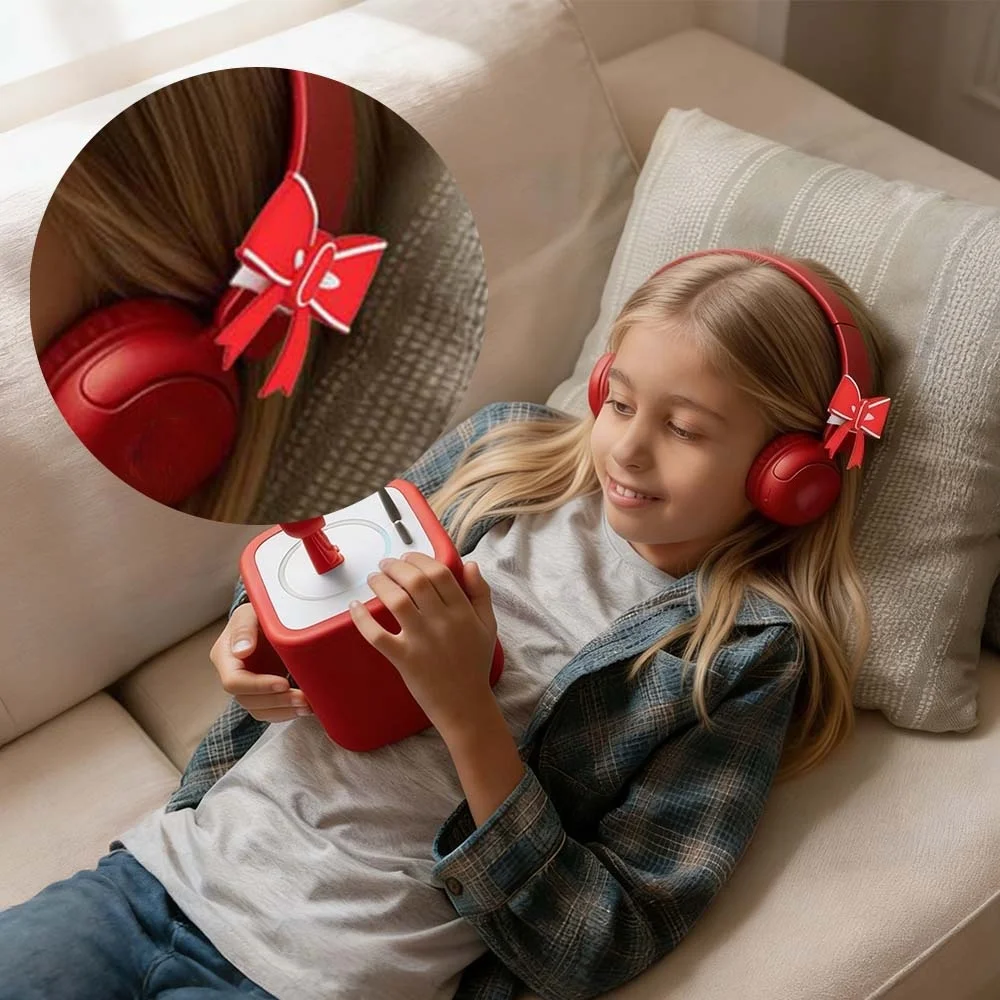 

Decorative clip for Tonies Toniebox 2 Bluetooth headphones bow design